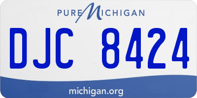 MI license plate DJC8424