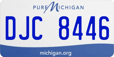 MI license plate DJC8446