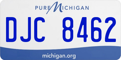 MI license plate DJC8462