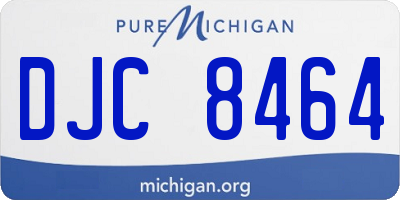 MI license plate DJC8464