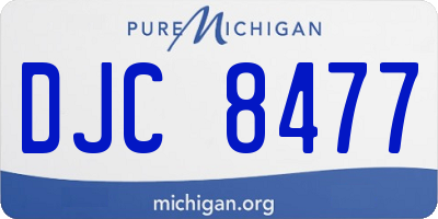 MI license plate DJC8477