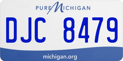 MI license plate DJC8479