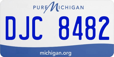 MI license plate DJC8482