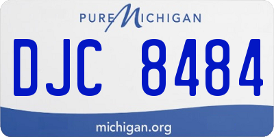 MI license plate DJC8484