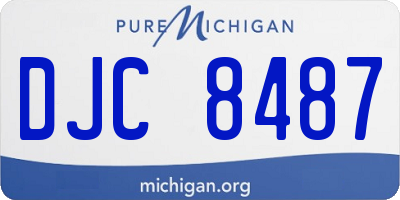 MI license plate DJC8487