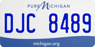 MI license plate DJC8489