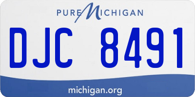 MI license plate DJC8491