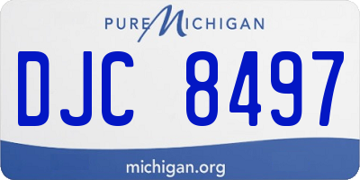 MI license plate DJC8497