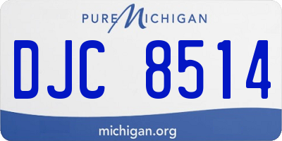 MI license plate DJC8514