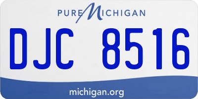 MI license plate DJC8516
