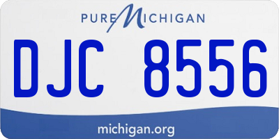 MI license plate DJC8556