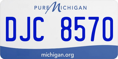 MI license plate DJC8570