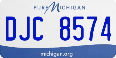 MI license plate DJC8574