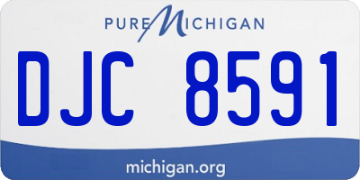 MI license plate DJC8591