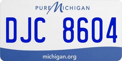 MI license plate DJC8604