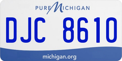 MI license plate DJC8610