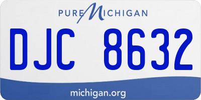 MI license plate DJC8632