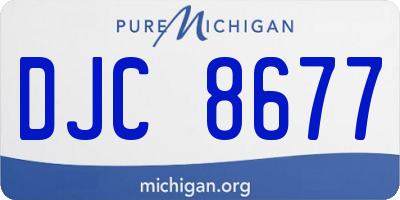 MI license plate DJC8677