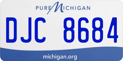 MI license plate DJC8684