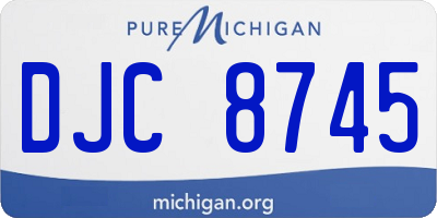 MI license plate DJC8745
