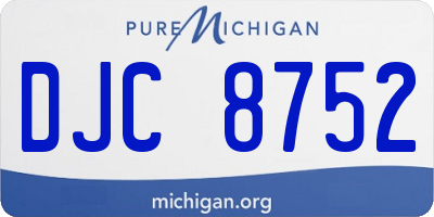 MI license plate DJC8752