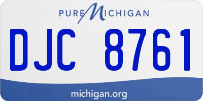 MI license plate DJC8761