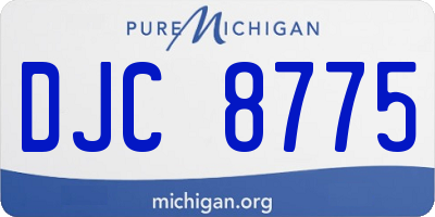 MI license plate DJC8775