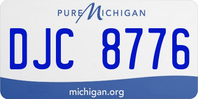 MI license plate DJC8776