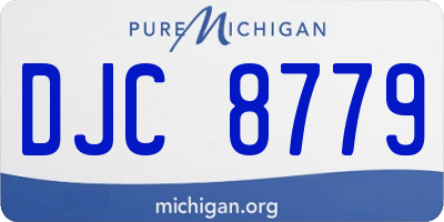MI license plate DJC8779