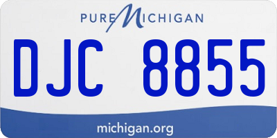 MI license plate DJC8855