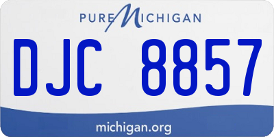 MI license plate DJC8857