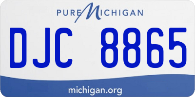 MI license plate DJC8865