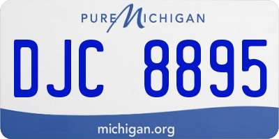 MI license plate DJC8895