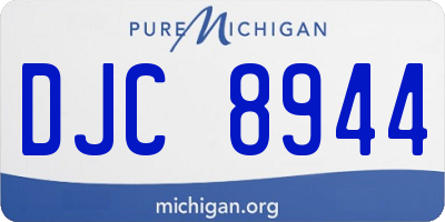 MI license plate DJC8944
