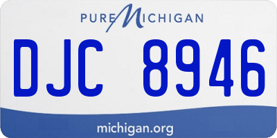 MI license plate DJC8946