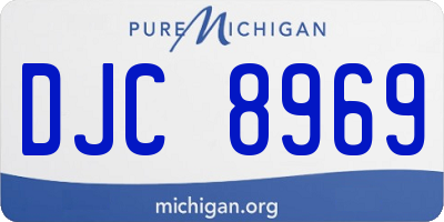 MI license plate DJC8969