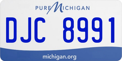MI license plate DJC8991
