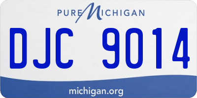MI license plate DJC9014