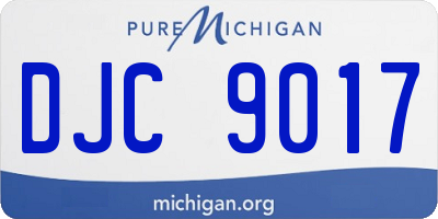 MI license plate DJC9017