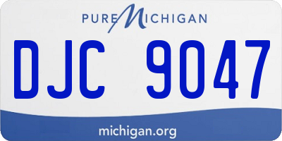 MI license plate DJC9047