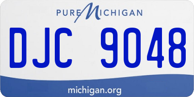 MI license plate DJC9048