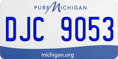 MI license plate DJC9053