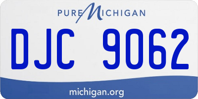 MI license plate DJC9062
