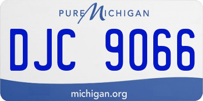 MI license plate DJC9066