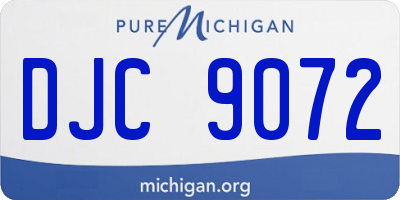 MI license plate DJC9072