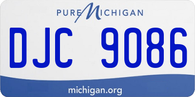 MI license plate DJC9086