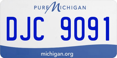 MI license plate DJC9091
