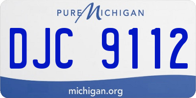 MI license plate DJC9112