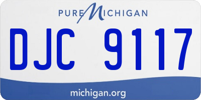 MI license plate DJC9117
