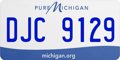 MI license plate DJC9129